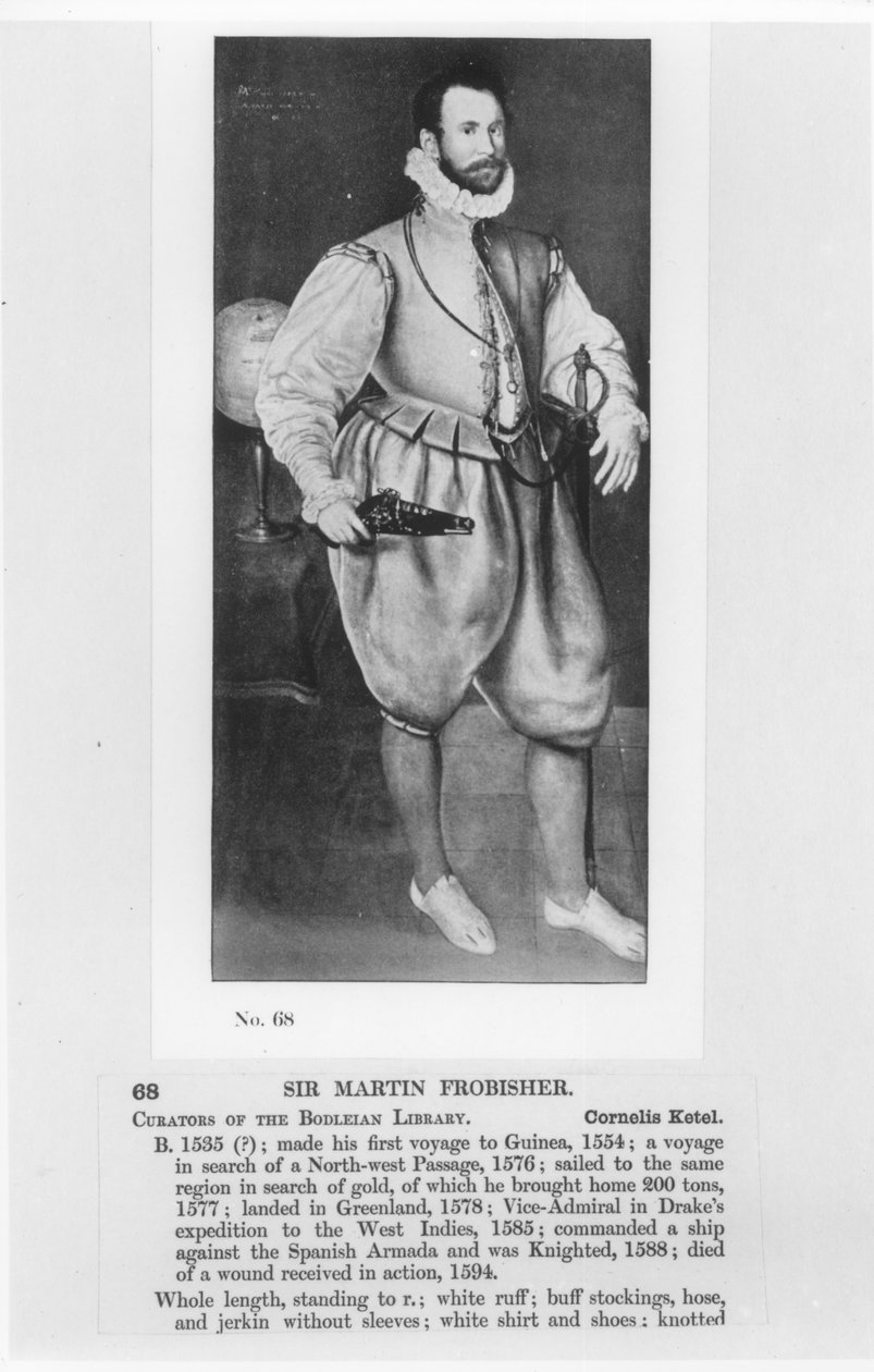 マーティン・フロビッシャー卿の肖像（c.1535-94） 作： 英語学校