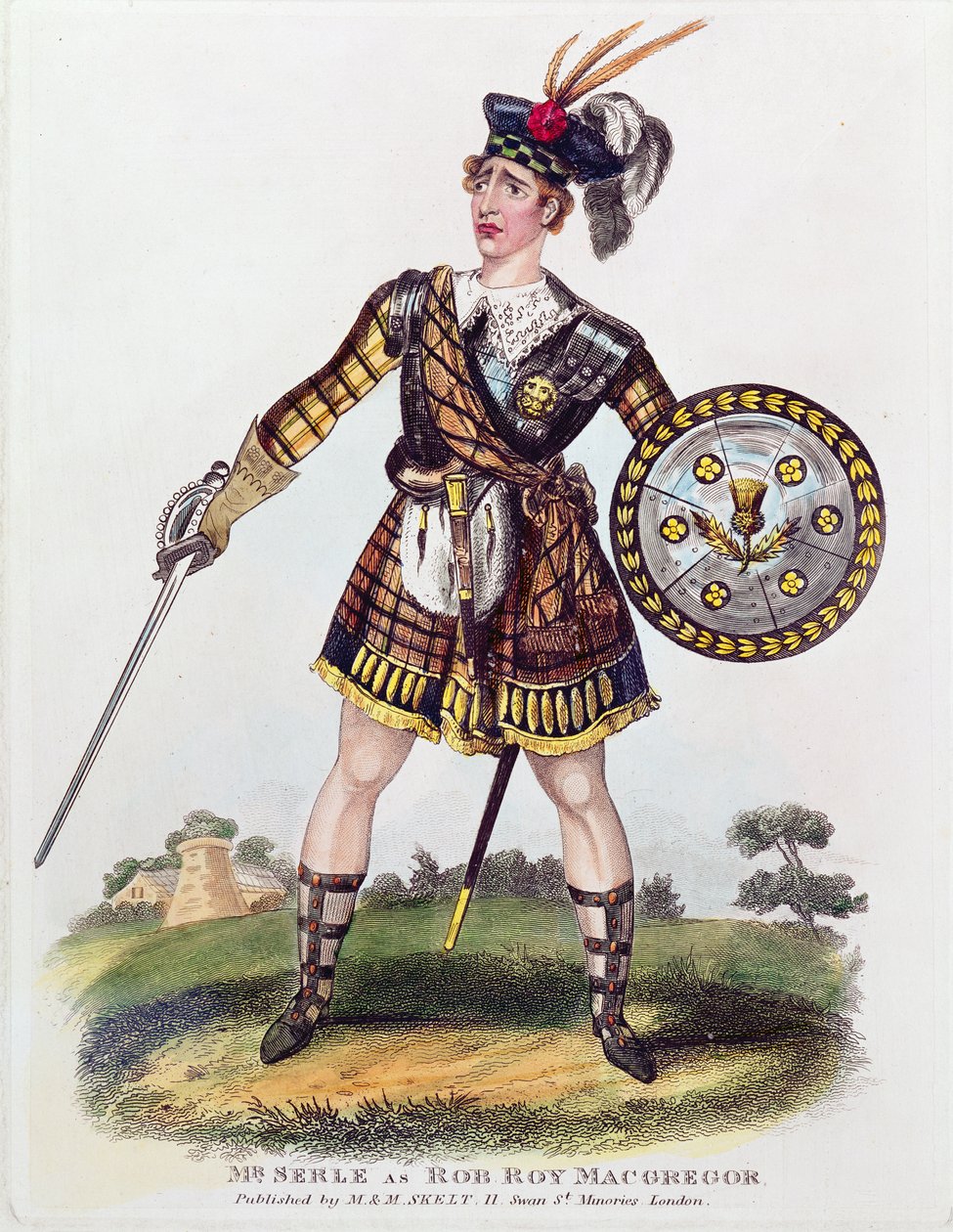 ロブ・ロイ・マクレガーとしてのトーマス・ジェームズ・セル（1799〜1889年頃）の肖像 作： 英語学校