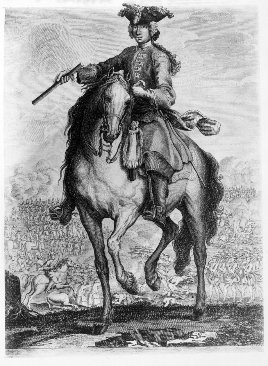 プレストンパンの戦いでのチャールズエドワードスチュアート王子、1745年頃 作： 英語学校