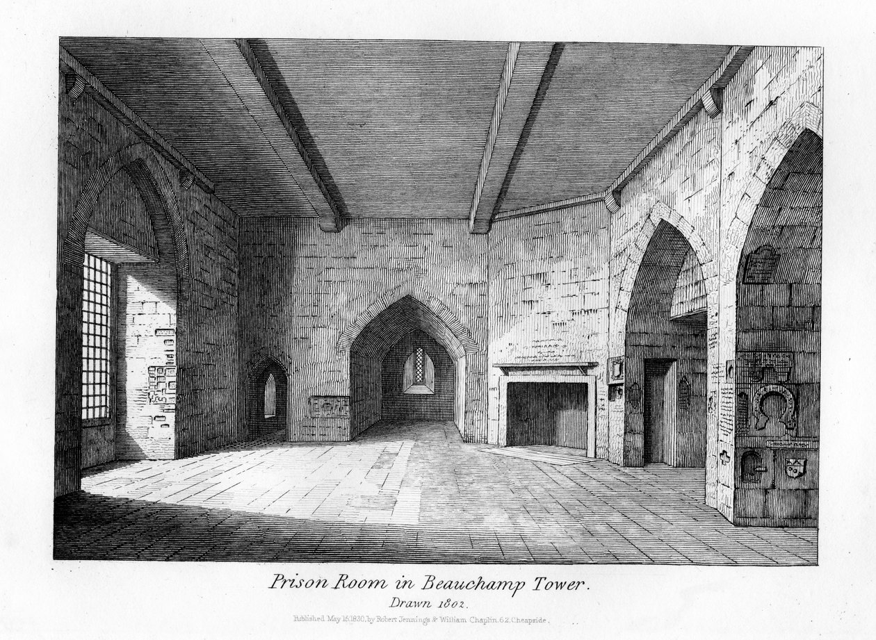 ボーシャンプタワーの刑務所の部屋、1830年 作： 英語学校