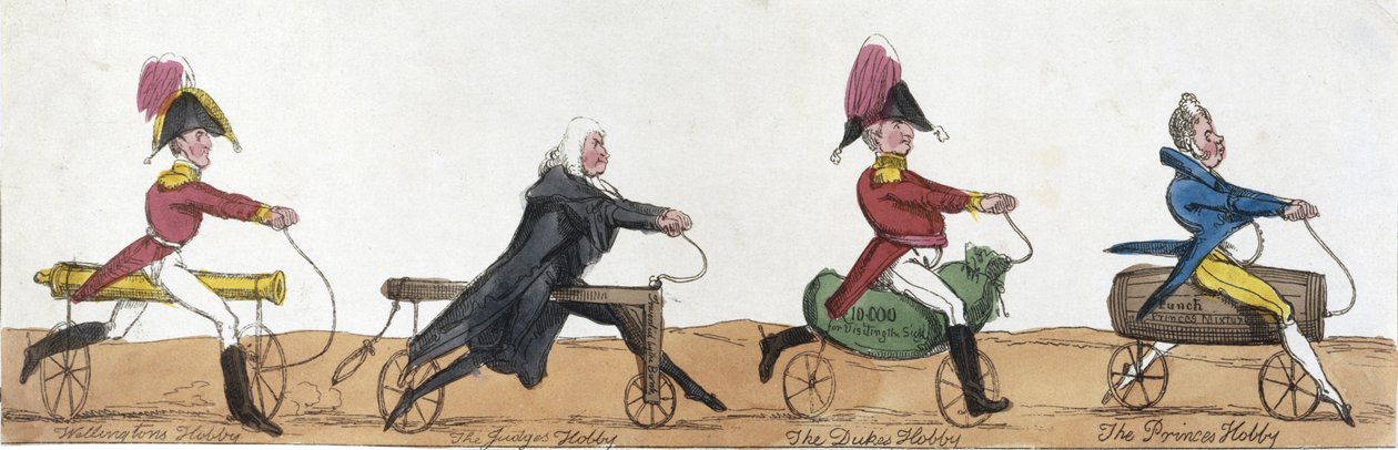 趣味の馬に乗ったプロの男性、1820年頃 作： 英語学校