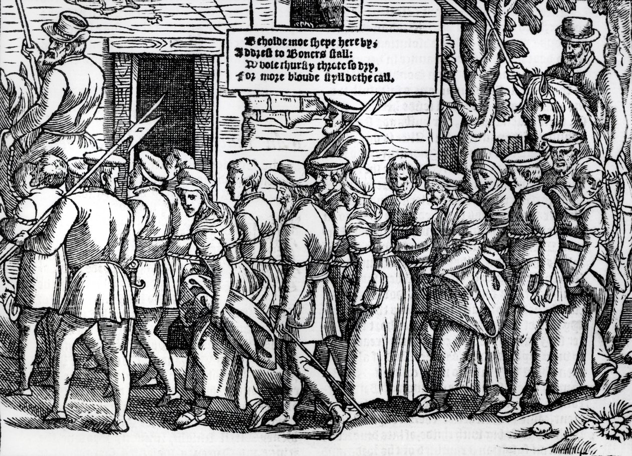 ジョンフォックス（1516-87）による「行為と記念碑」、1563年から試練のためロンドンに連れて行かれたプロテスタント 作： 英語学校