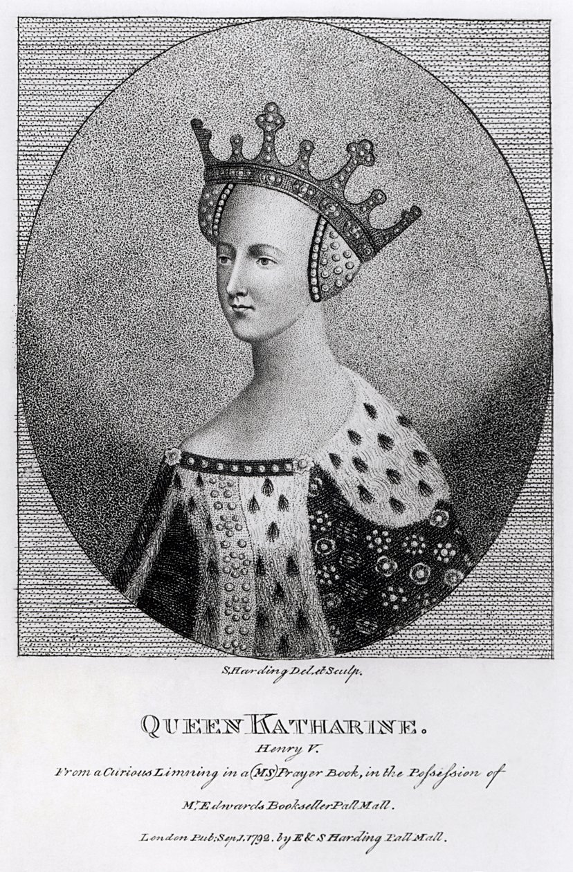 キャサリン女王（1401-37）パブ。 1792年 作： 英語学校