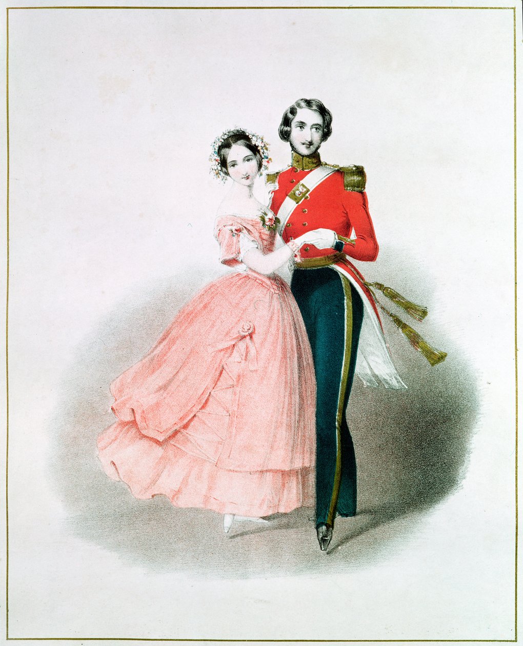 ビクトリア女王（1819-1901）とプリンスアルバートダンシング（1819-61） 作： 英語学校
