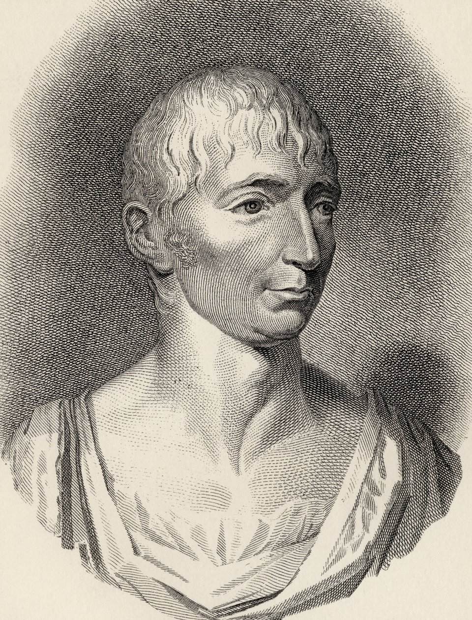 リチャードポーソン、バストの後、ジェームズフィトラー（1758-1835）によって彫刻された、エドワードクリーシー卿による「著名なエトニアンの回想録」のイラスト、ロンドン1876年 作： 英語学校