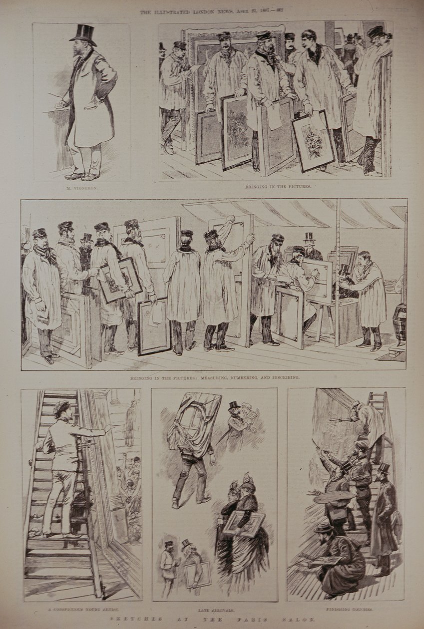 1887年4月23日、「The Illustrated London News」からのパリサロンでのスケッチ 作： 英語学校
