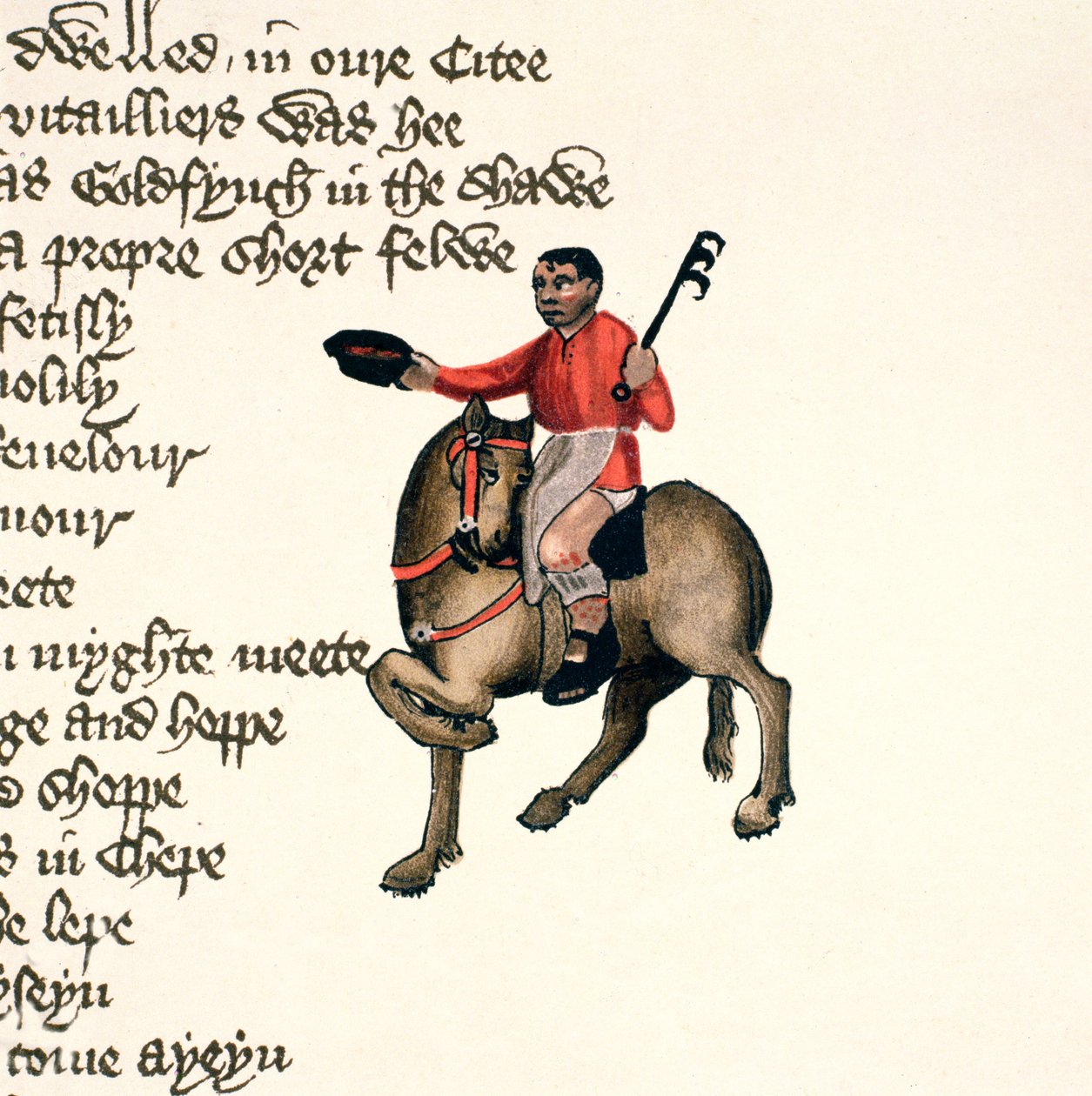 クック、カンタベリー物語の詳細、ジェフリーチョーサー作（c.1342-1400）エルズミア写本、ファクシミリ版、1911年（オリジナルの詳細は128945を参照） 作： 英語学校