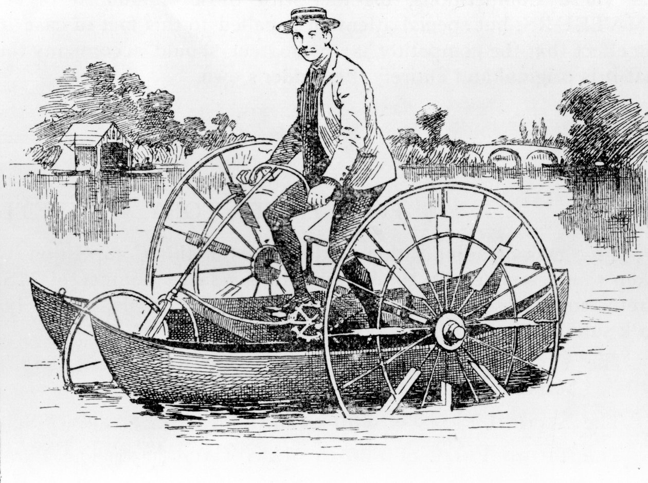 水上で使用されているサイクル、1870年から90年 作： 英語学校