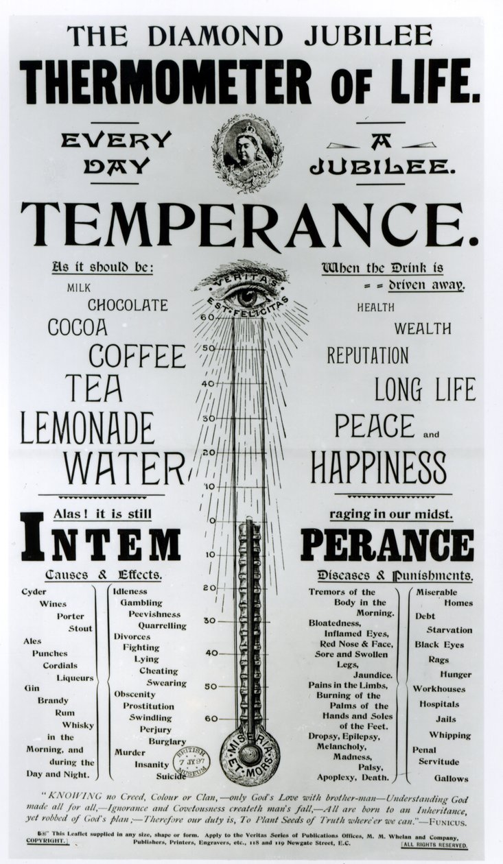 ダイヤモンドジュビリーライフの体温計、MM Whelan and Companyによって印刷、1897 作： 英語学校