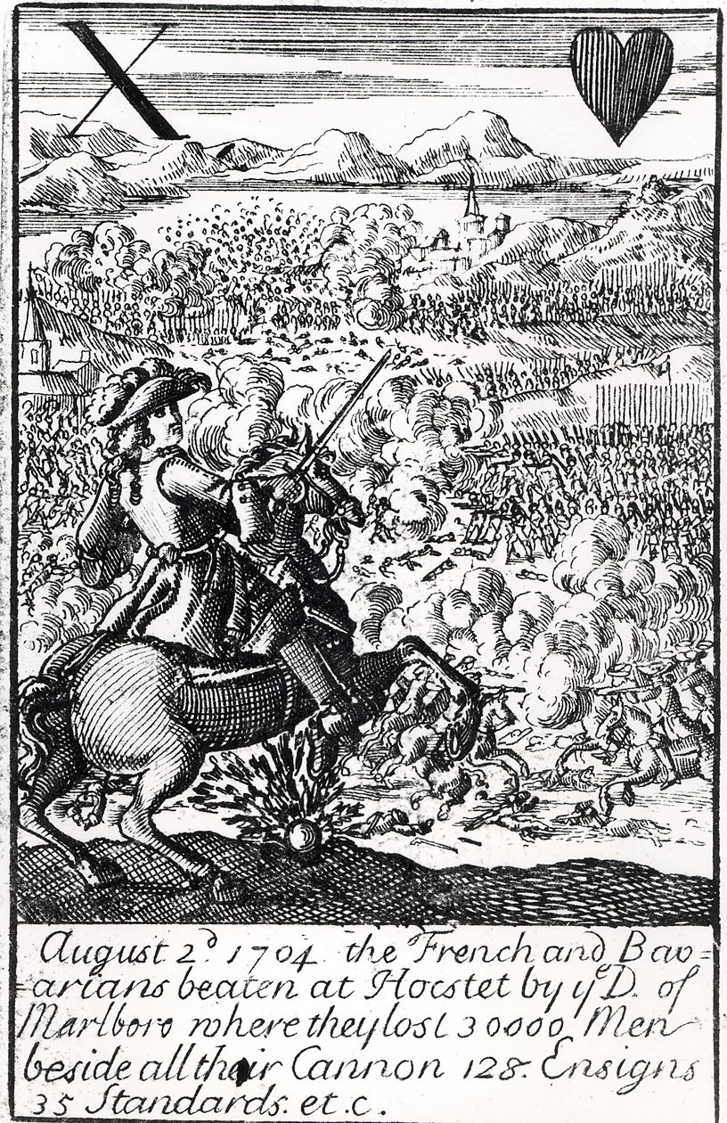 1704年8月2日、イギリスのトランプであるブレナムの戦いでマールボロ公爵がフランス人とバイエルン人を破った 作： 英語学校