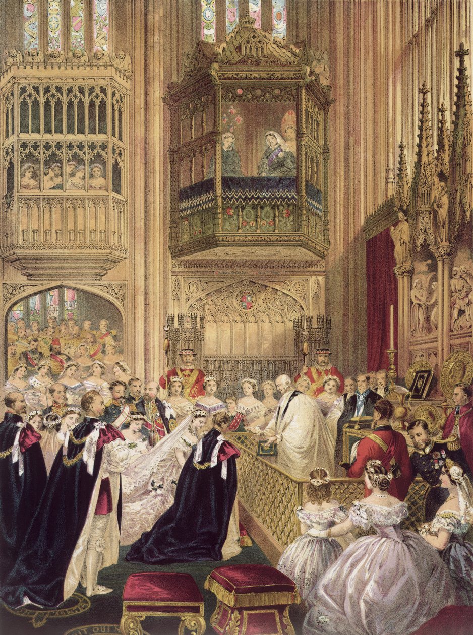 エドワード7世の結婚（1841-1910）ウェールズ王子からデンマークのアレクサンドラ王女（1844-1925）まで、セントジョージチャペルウィンザー、1863年3月7日 作： 英語学校