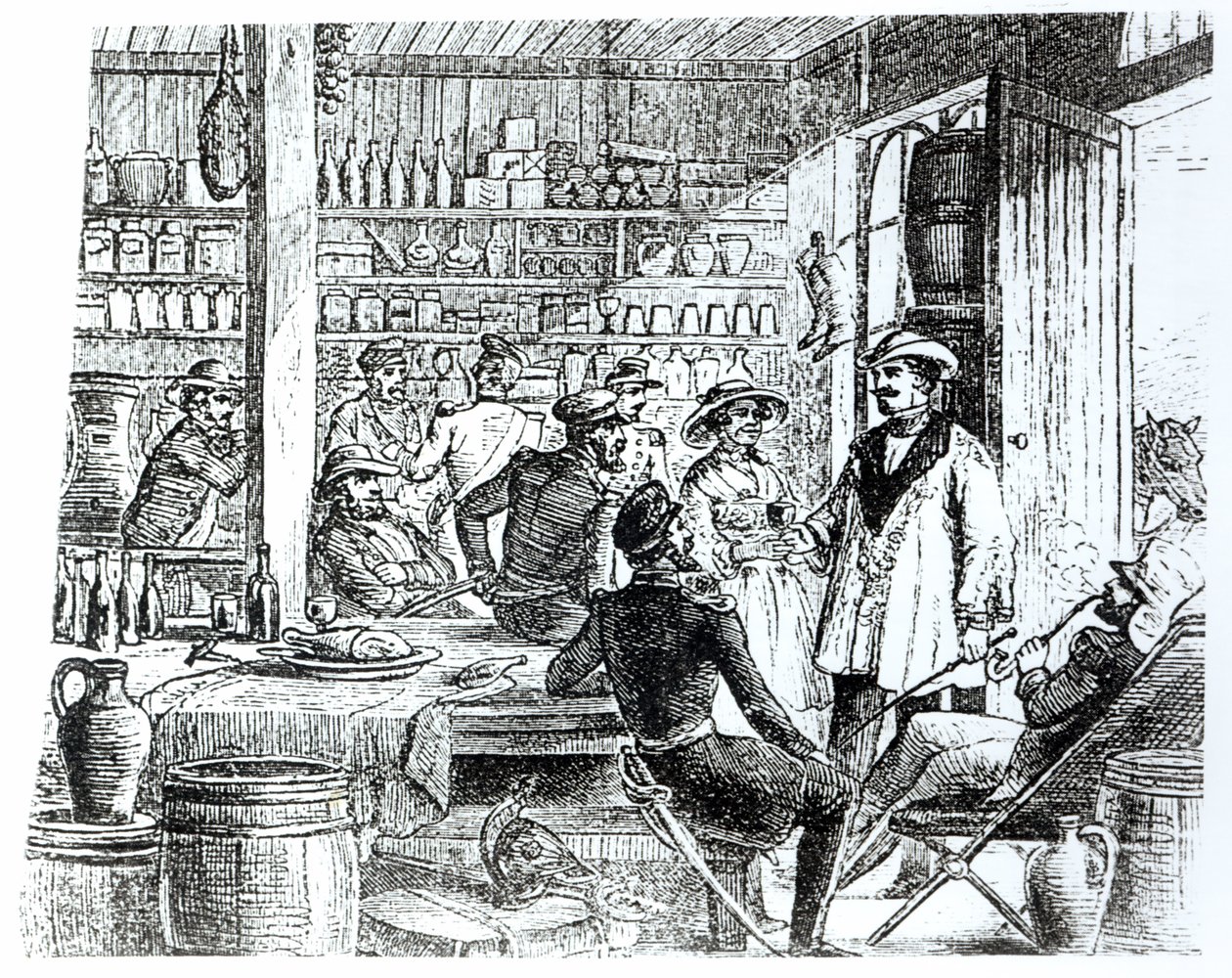 1855年頃のホテルのバーでのメアリーシーコール（1805-81）とアレクシスソイヤー（1810-57）の会合 作： 英語学校