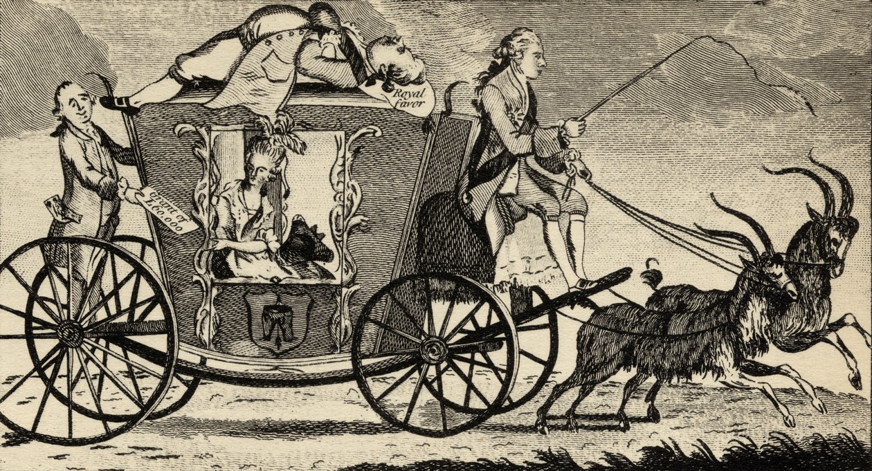 1783年8月のランブラーズ誌の新作Vis a Vis、またはFlorizelがPerditaを運転 作： 英語学校