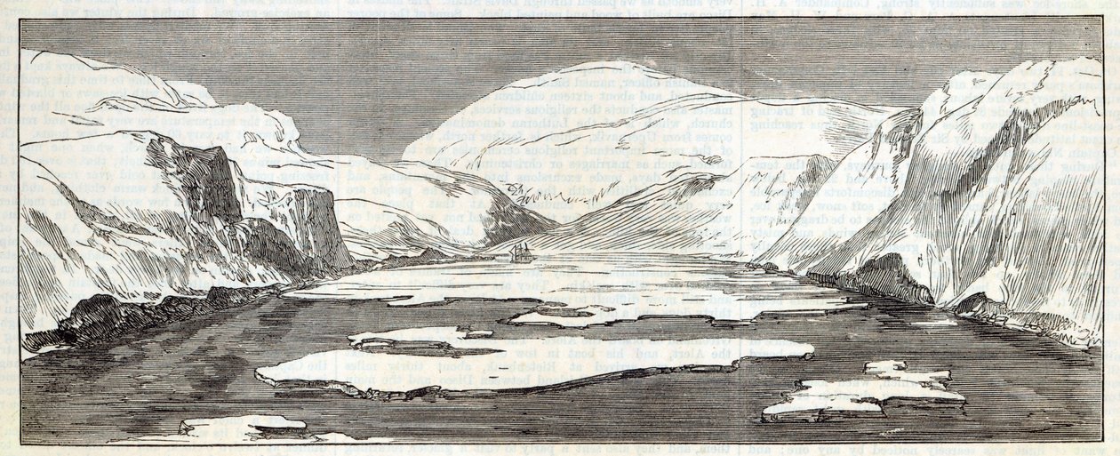 北極探検隊：ディスカバリーベイ、「イラストレイテッドロンドンニュース」、1876年 作： 英語学校
