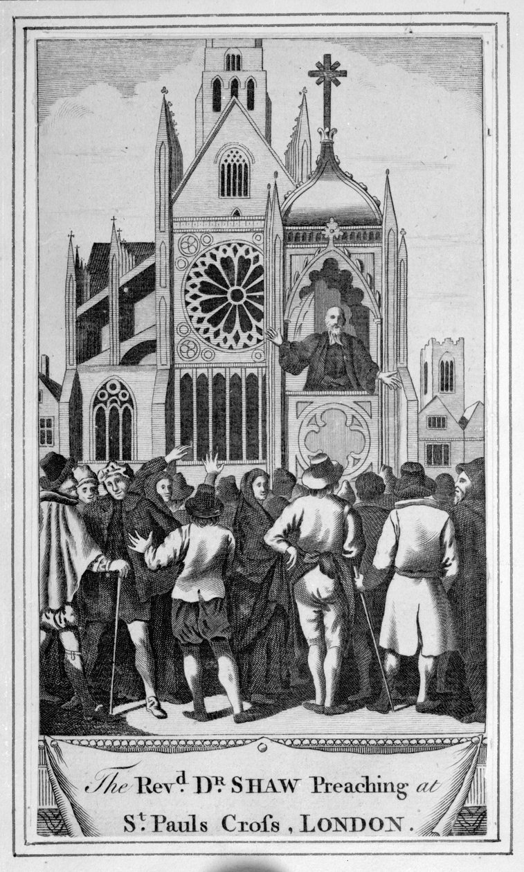 1483年、セントポールズクロスでの宣教師Dr.Shawの説教 作： 英語学校
