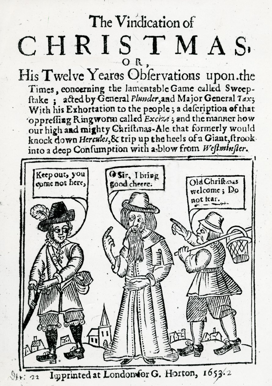 クリスマスの擁護、1653年（木版と活版） 作： 英語学校