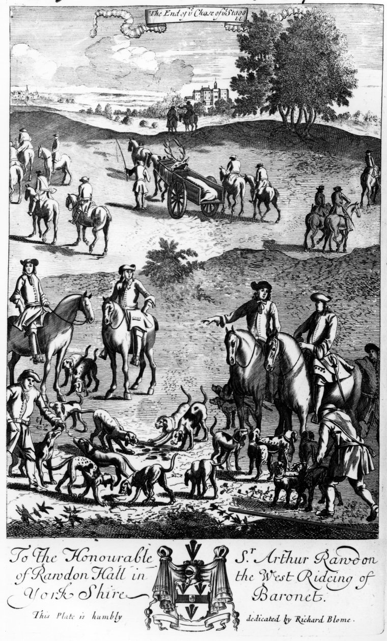 停滞の追跡の終わり、「紳士のレクリエーション」、リチャードブルーム発行、1686年 作： 英語学校