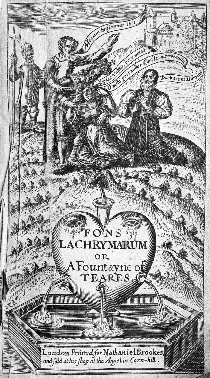 Fons Lacyrymarumのタイトルページ、1649 作： 英語学校
