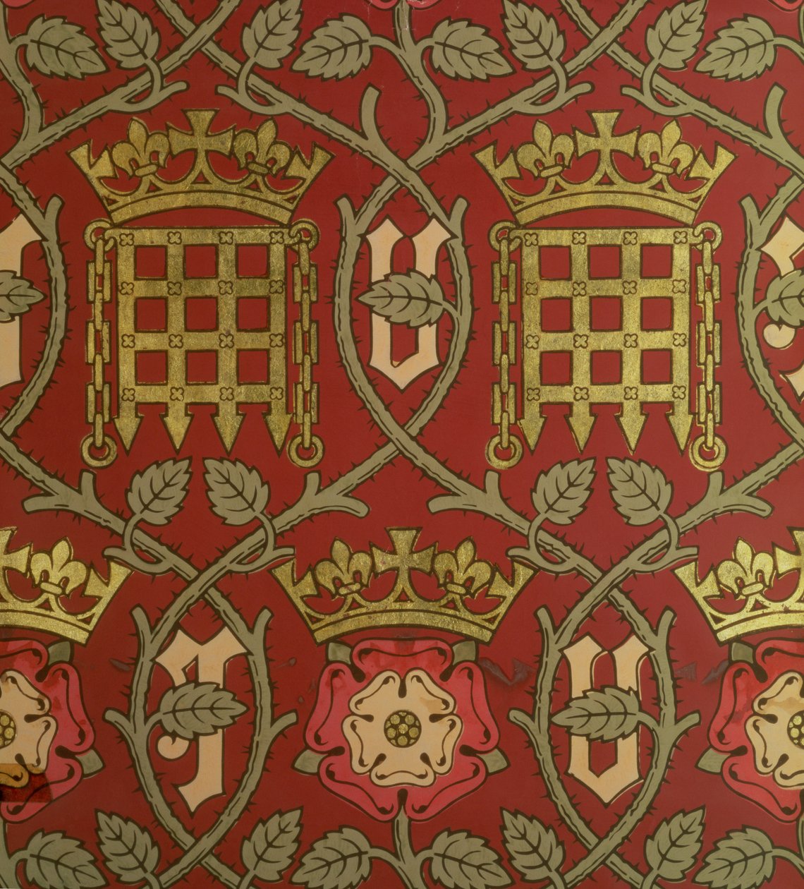 国会議事堂、1845-50（14528も参照）のためのアウグストゥスチャールズピュージン（1762-1832）によるデザインの後、S。スコットによってデザインされ、Cole＆Sonsによって制作されたチューダーローズ 作： 英語学校