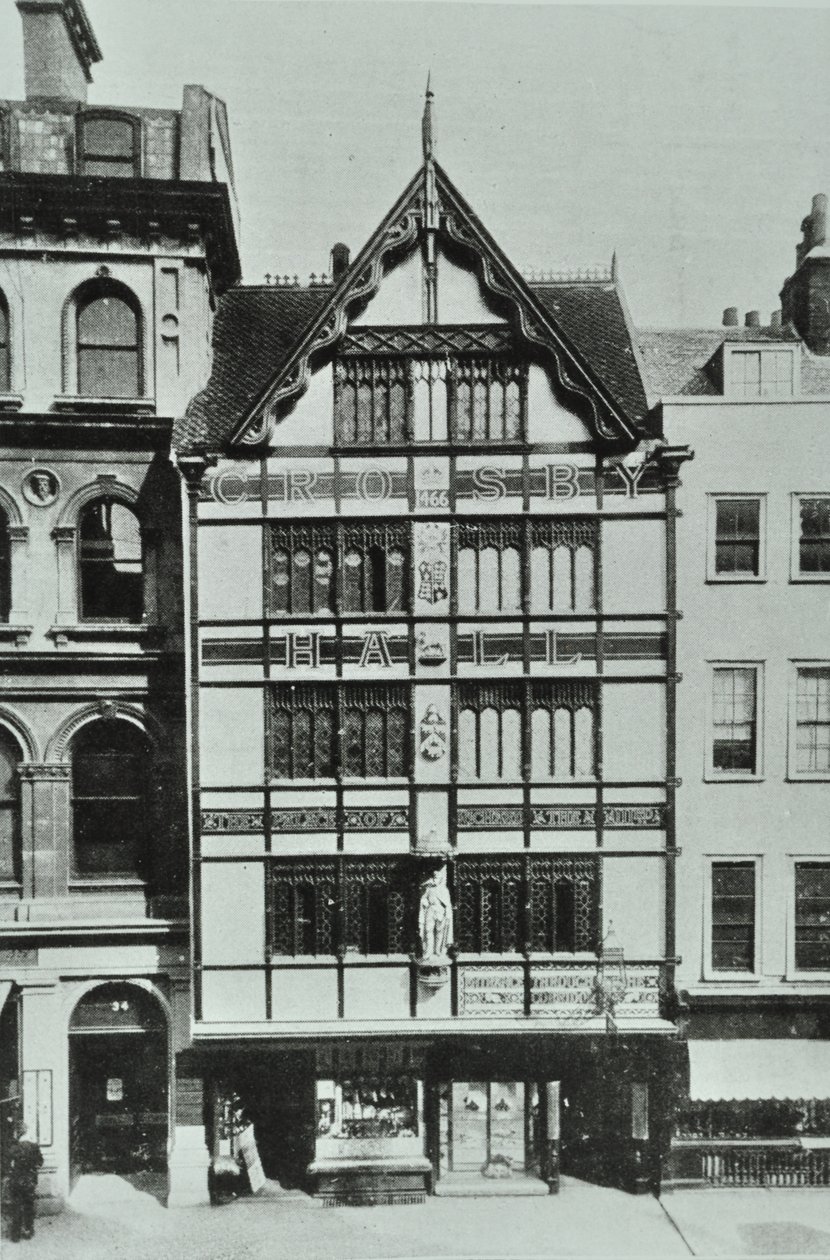 クロスビーホール、ビショップスゲート、ロンドン、1890 作： 英語の写真家