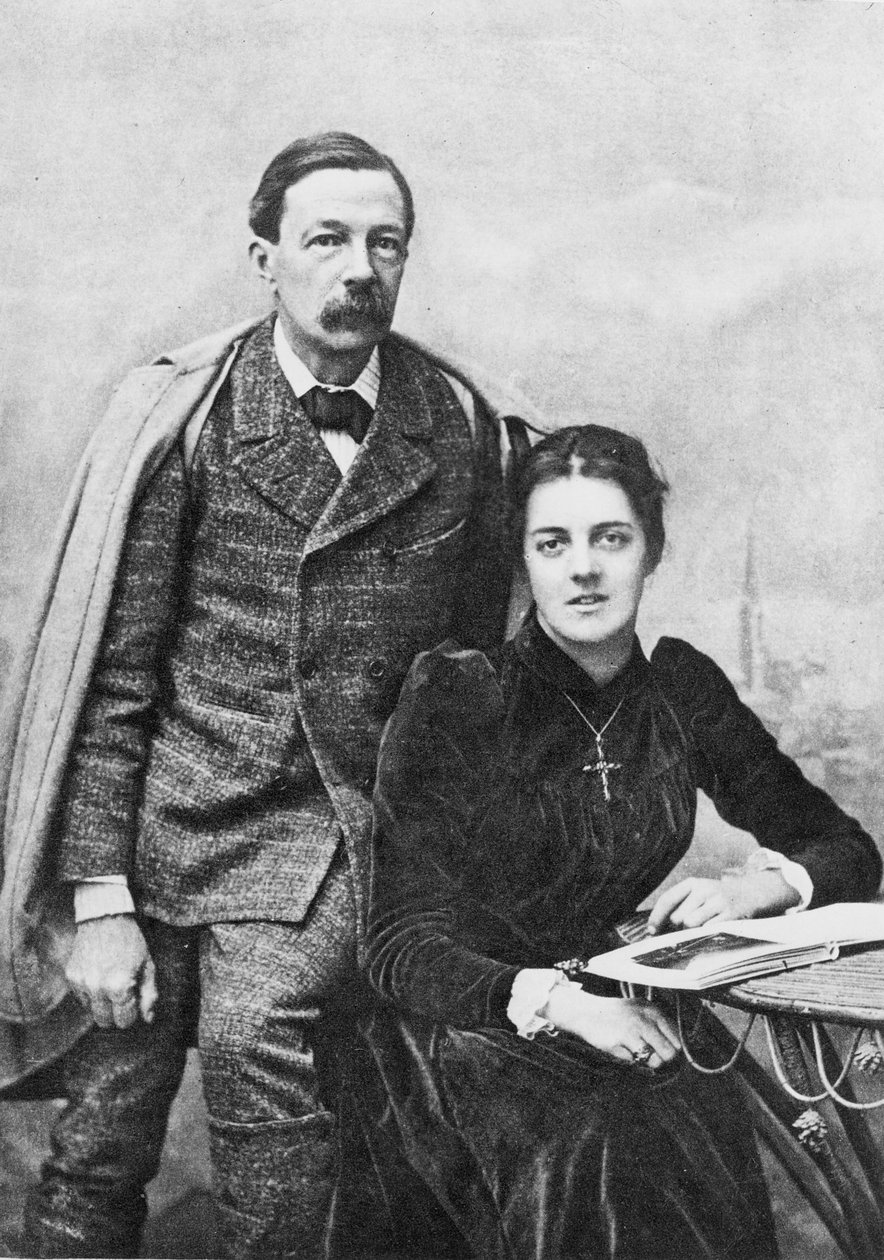 ジョンアディントンシモンズ（1840-93）と彼の娘、1891年 作： 英語の写真家