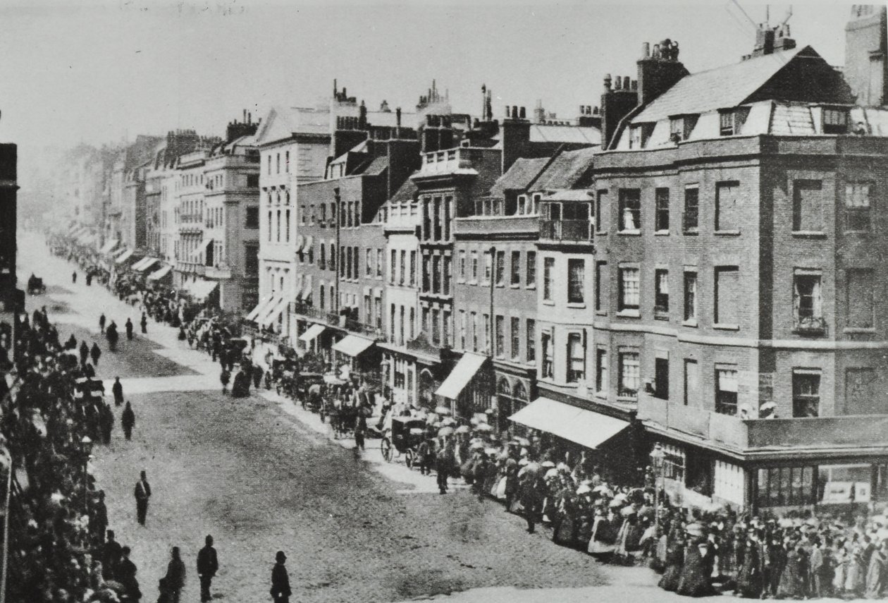 セントジェームズストリート、ウェストミンスターLB：1889年、ポールモールから北を見る 作： 英語の写真家