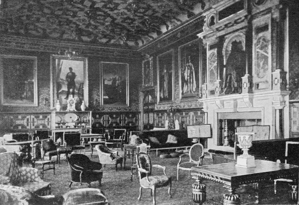 ジェームズ1世のドローイングルーム、ハットフィールドハウス、グラフィックで公開、1902年7月19日 作： 英語の写真家
