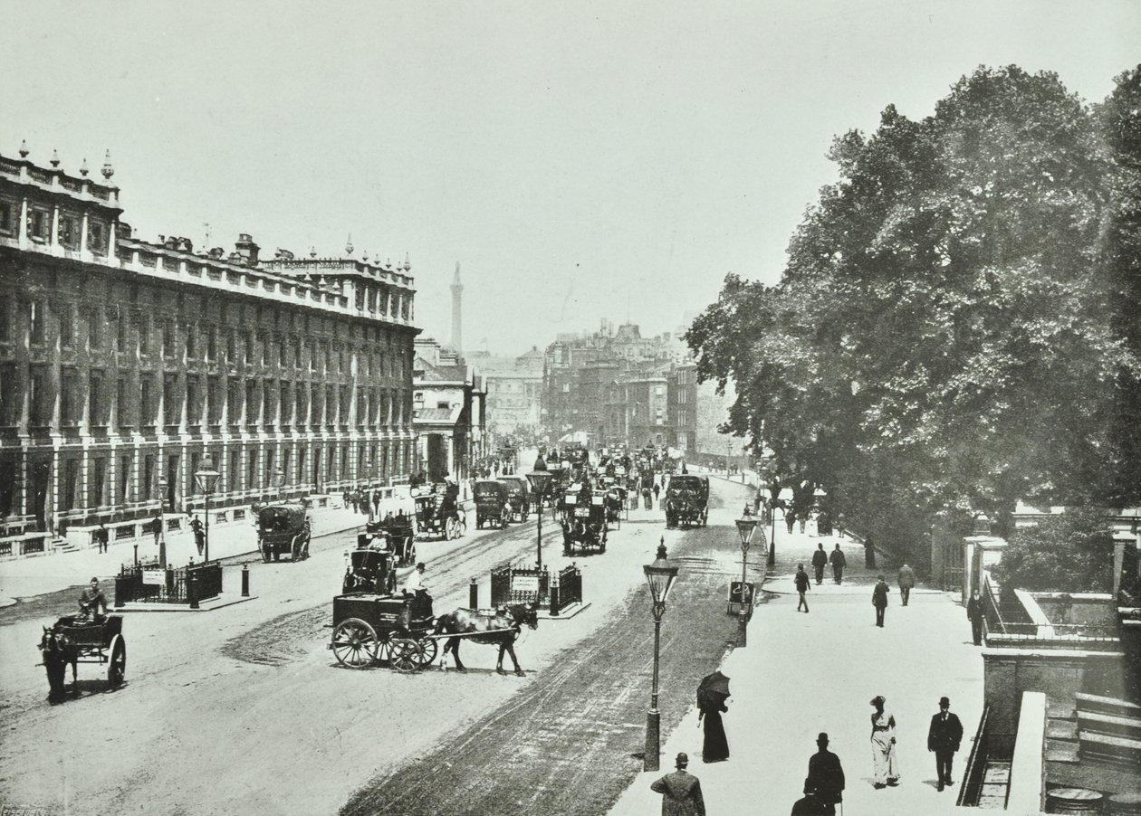 ホワイトホール、ウェストミンスターLB：北を見る、1890 作： 英語の写真家