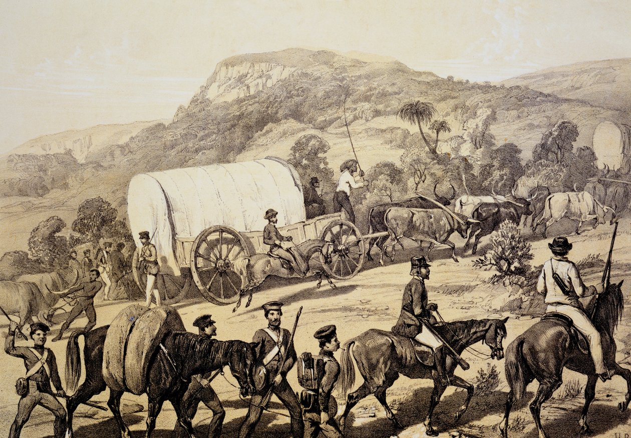 1851年から53年のカフィル戦争でのカフィルランドの事件と事件からのワゴンの船団 作： 英語学校