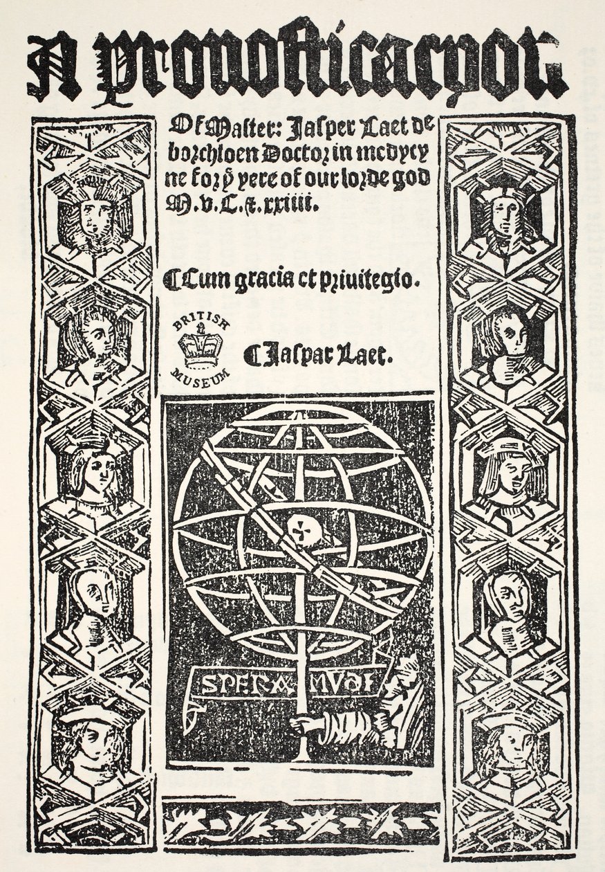 ジャスパーレートによる予後（fl.1485-1532）、R。バンクスによって印刷、1524 作： 英語学校