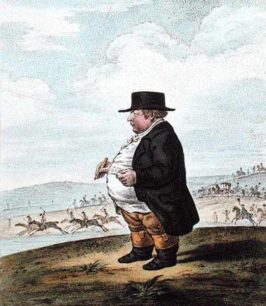 ハンナ・ハンフリーが1807年に出版した「デイヴィス海峡から見たニューマーケット・ヒースの眺め」（手彩色の銅版画） 作： 英語学校
