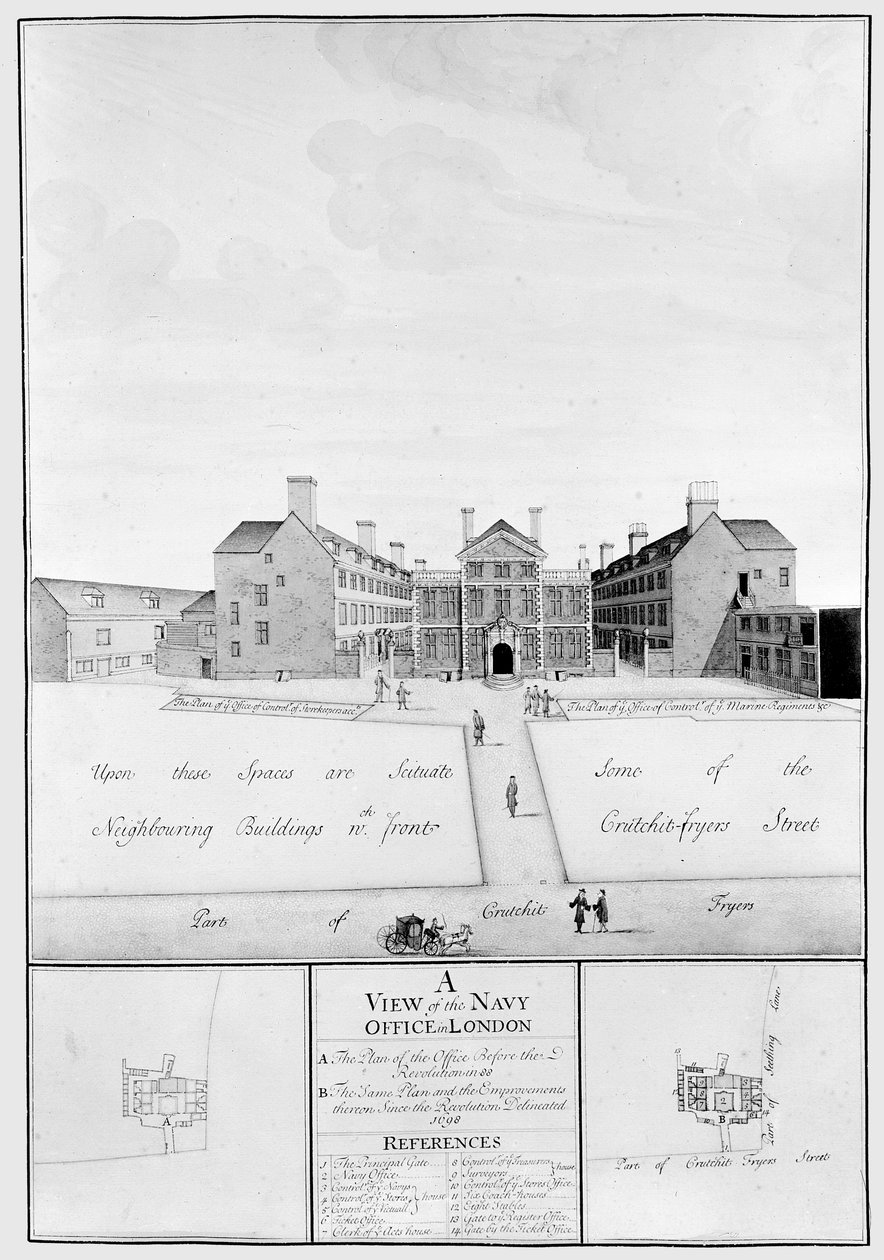 A View of the Navy Office in London (e.g. engraving) 作： 英語学校