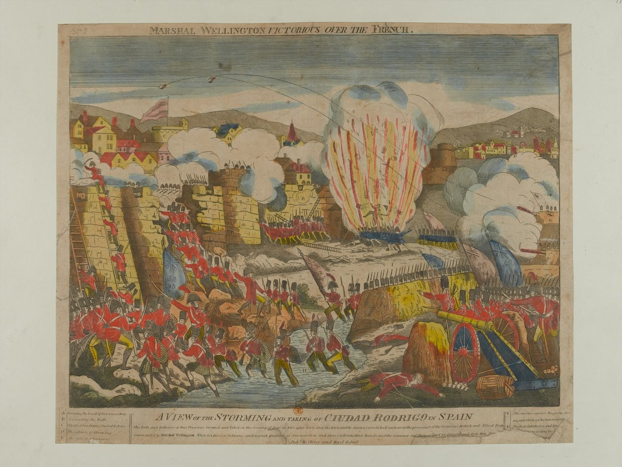 オリバーとボイド1812によって発行されたスペイン1812年のシウダードロドリゴの襲撃と占領のビュー 作： 英語学校