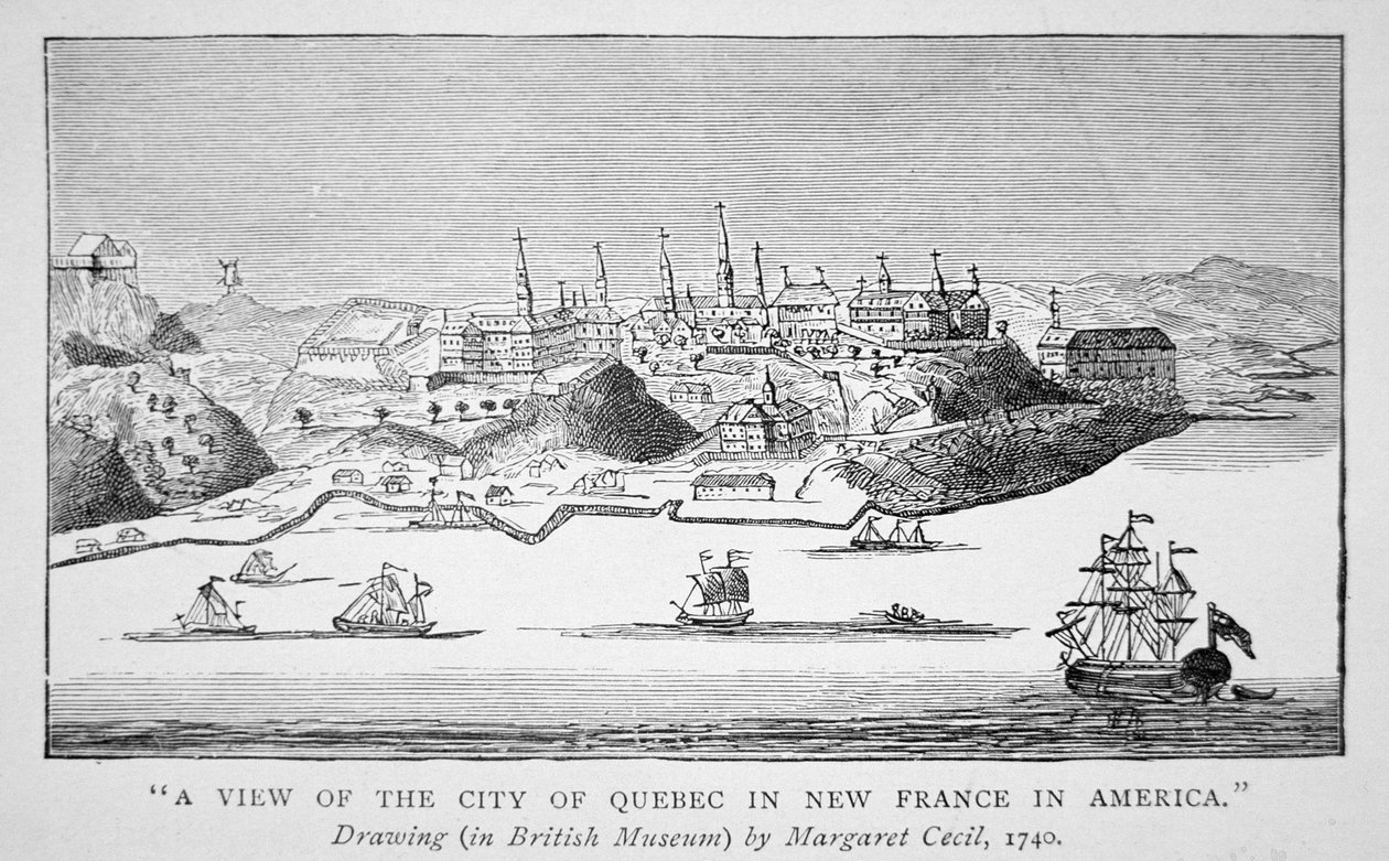 アメリカ・ニューフランスのケベック市の風景 作： 英語学校
