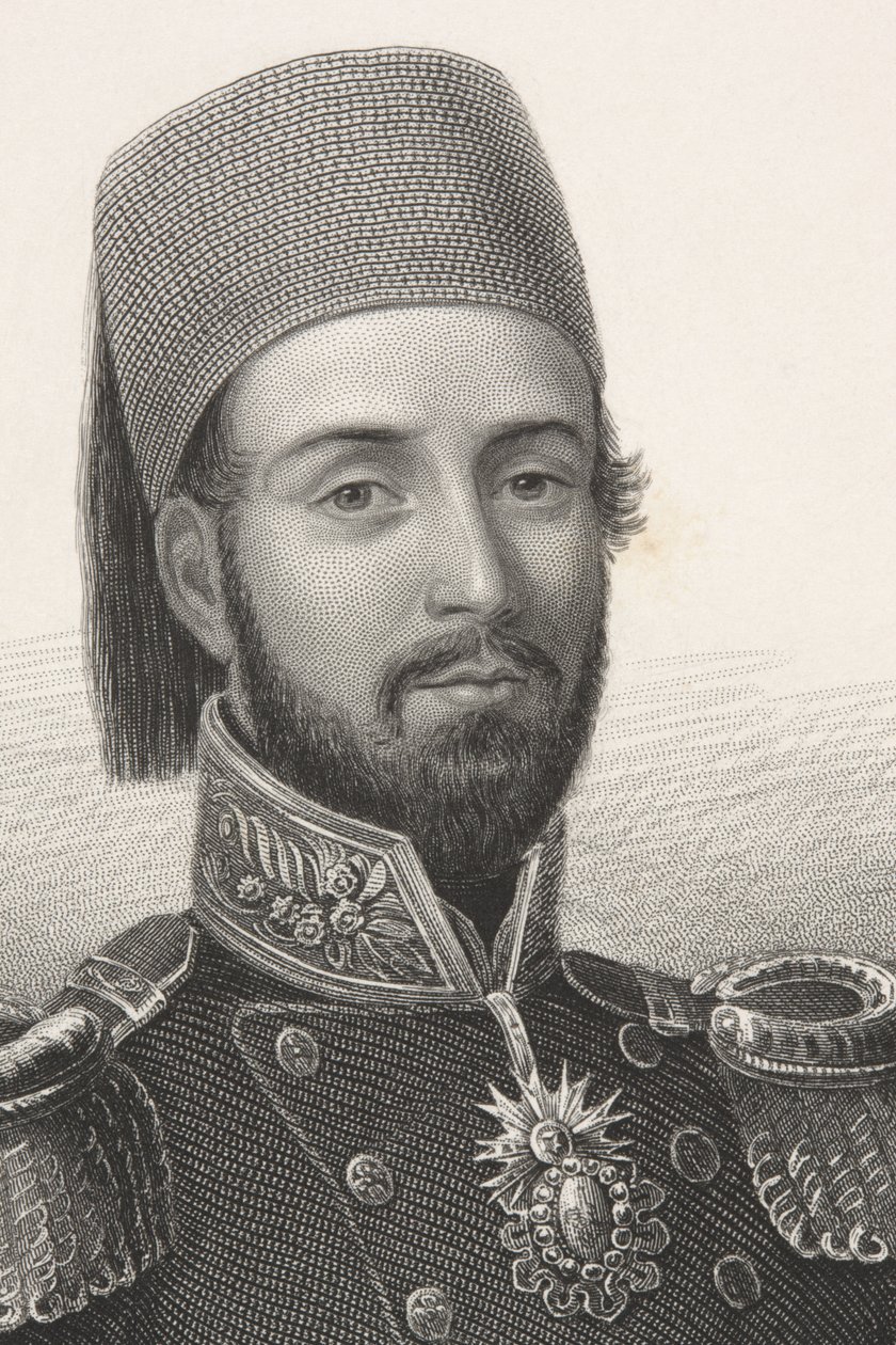 Abdulmecid I、「歴史的肖像画のギャラリー」より、1880年頃出版 作： 英語学校