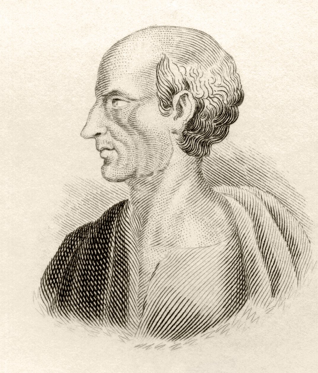 1825年に発行された「クラベス歴史辞典」のアンチステネス 作： 英語学校
