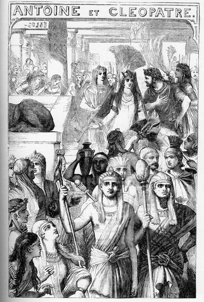 Antoine et Clopatre (Antony and Cleopatra) - "Completes de William Shakespeare" 1866年の挿絵 - この版の挿絵と全体の形は、ロンドンで出版されたCassell