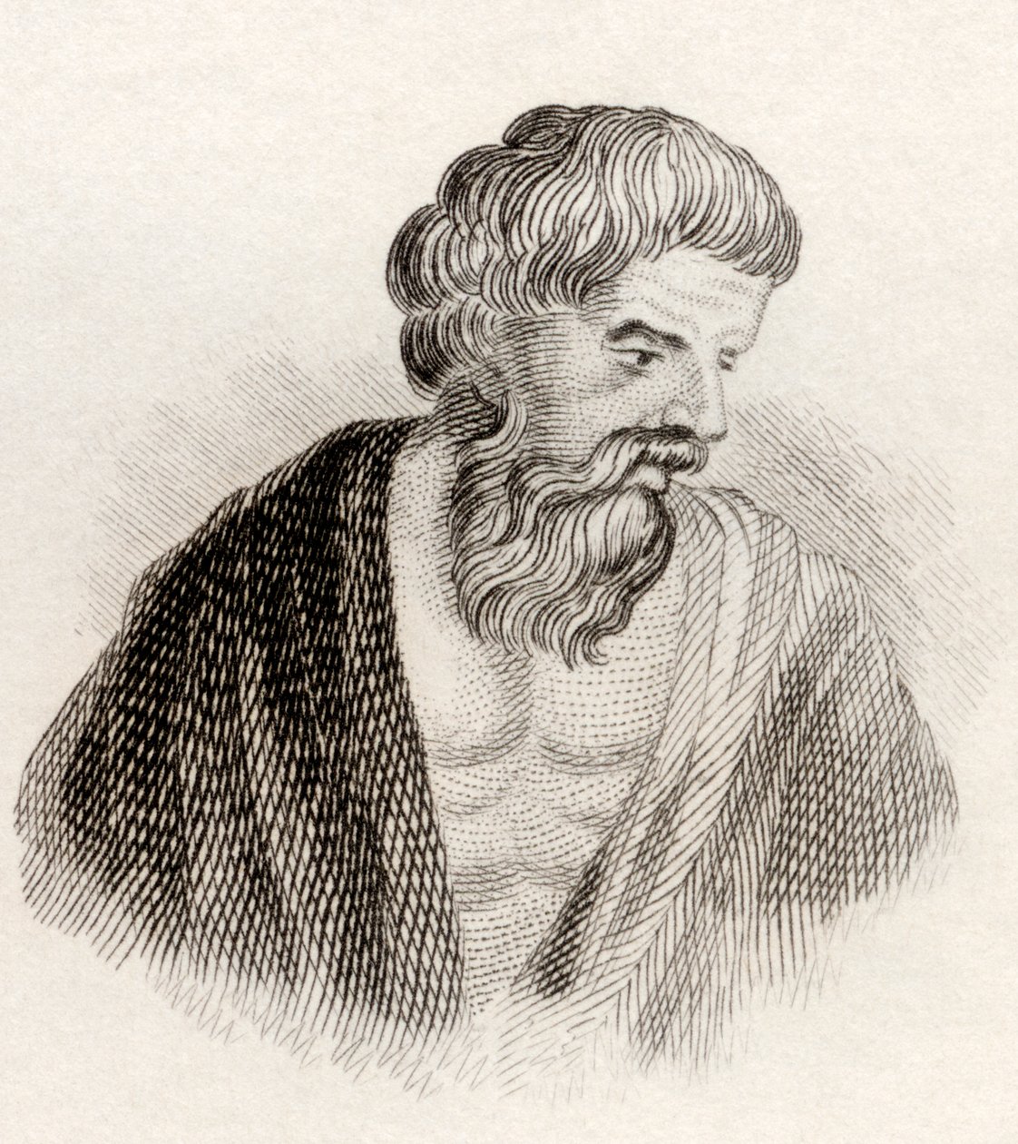 1825年に出版された「クラベス歴史辞典」からのアリストマコス 作： 英語学校