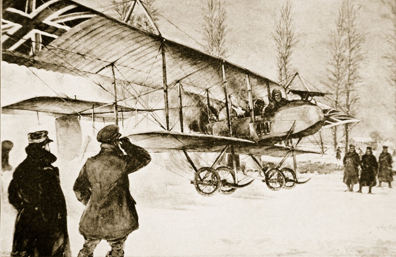 武装したイギリスの複葉機、ホレベケ近くの本部から出発、1914-19 作： 英語学校