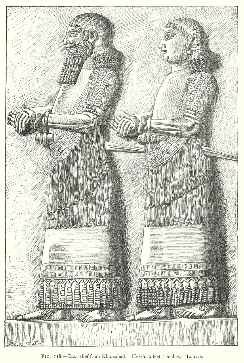 コルサバードのバスレリーフ（エングレーヴィング） 作： 英語学校