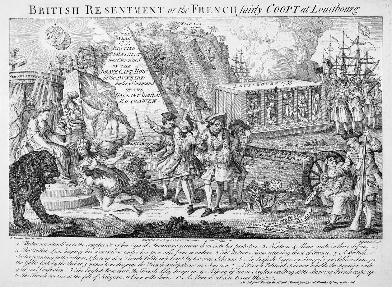 イギリスの恨み、またはルイブールでのフランスの公正な警官、1755年9月25日公開（286310も参照） 作： 英語学校