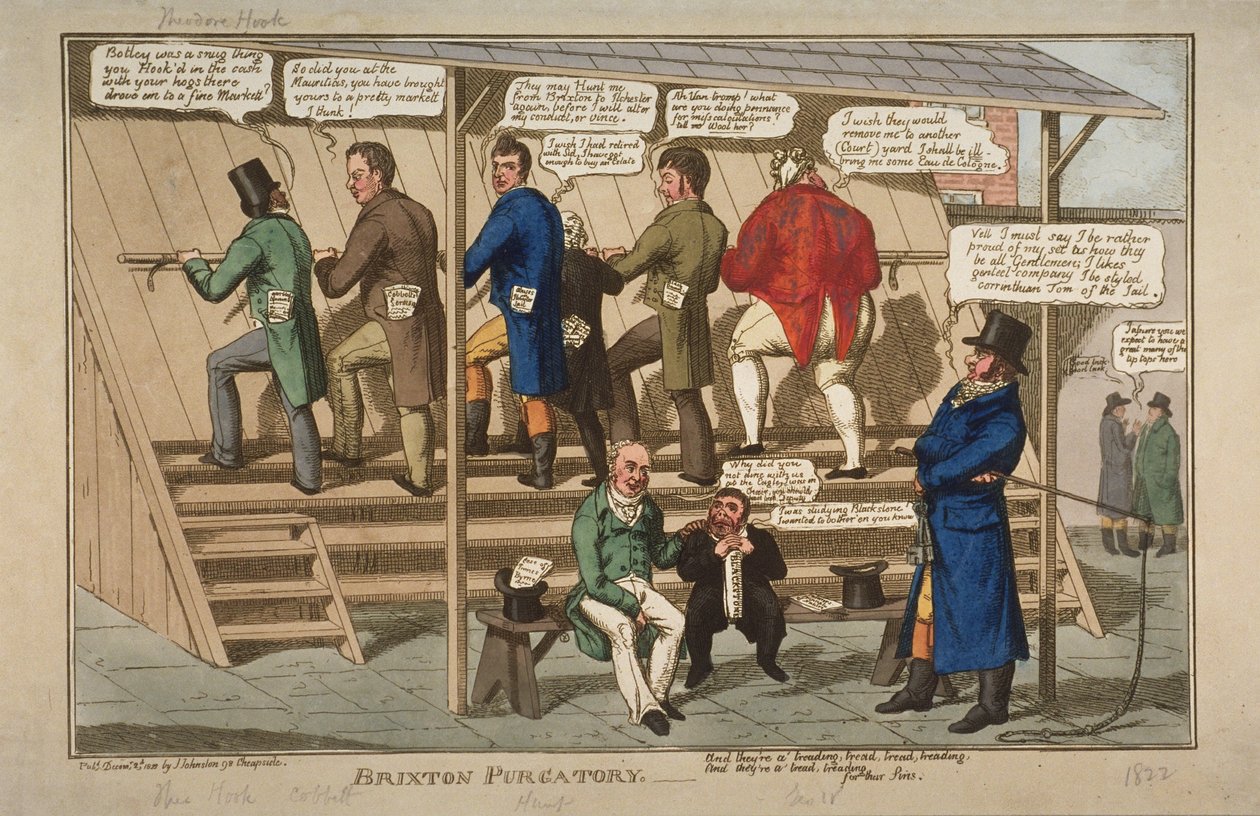 ブリクストン煉獄、1822年（手描きのエッチング） 作： 英語学校