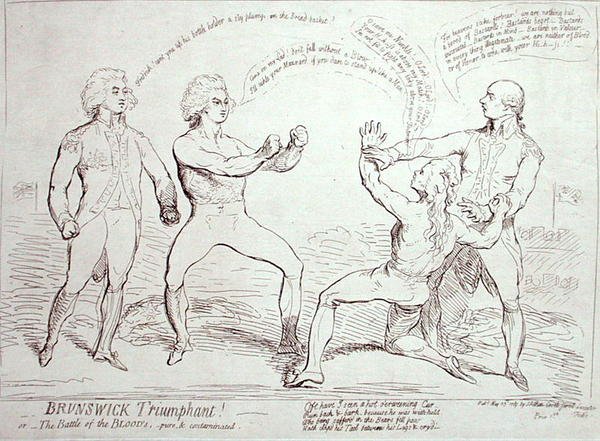 1789年にJ.エイトケンが出版した「ブランズウィックの勝利」（銅版画） 作： 英語学校