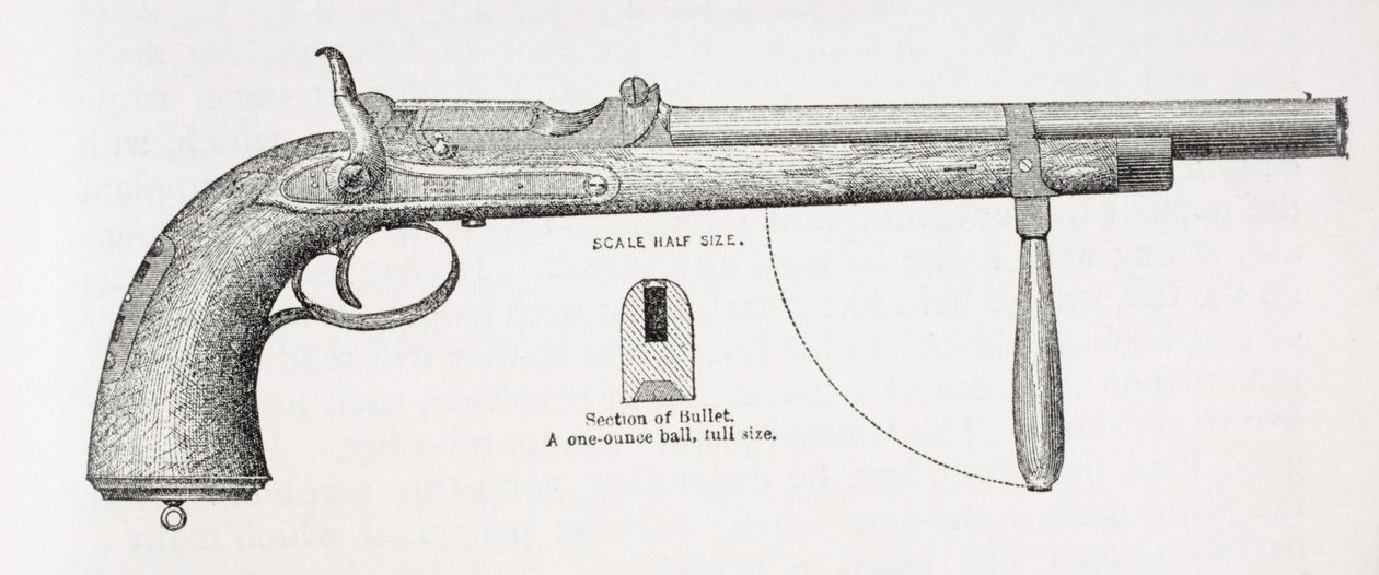 キャプテンバートンのカービン銃と発射物、リチャードバートン船長の人生から、イザベルバートン（1831-96）による第II巻1893年公開 作： 英語学校