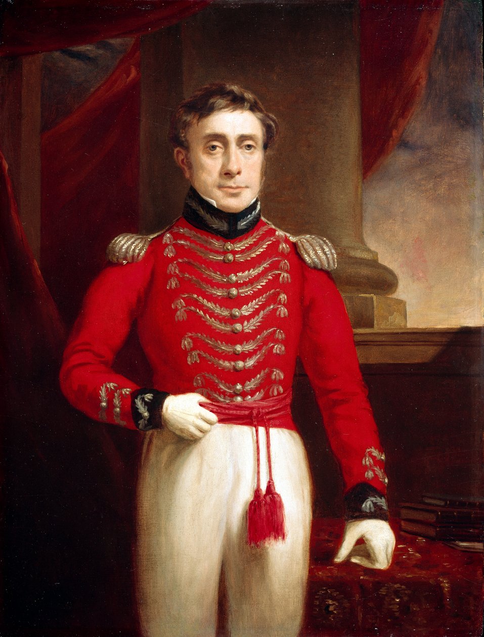 デイビッドレイトン船長（1774-1860）第4連隊先住民歩兵、1804年頃 作： 英語学校