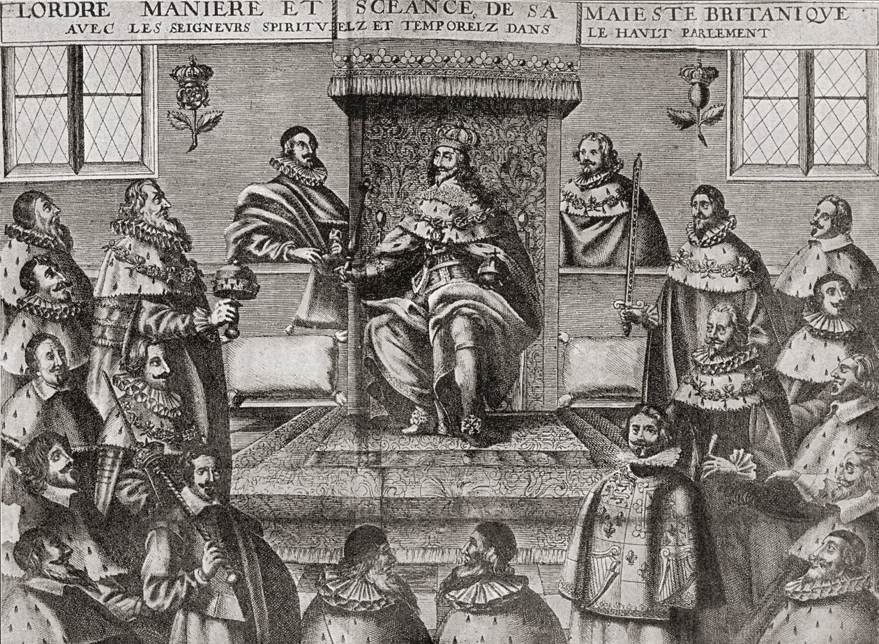 1648年の貴族院のチャールズ1世、1893年に出版されたJRグリーンの「イギリス人の短い歴史」より 作： 英語学校