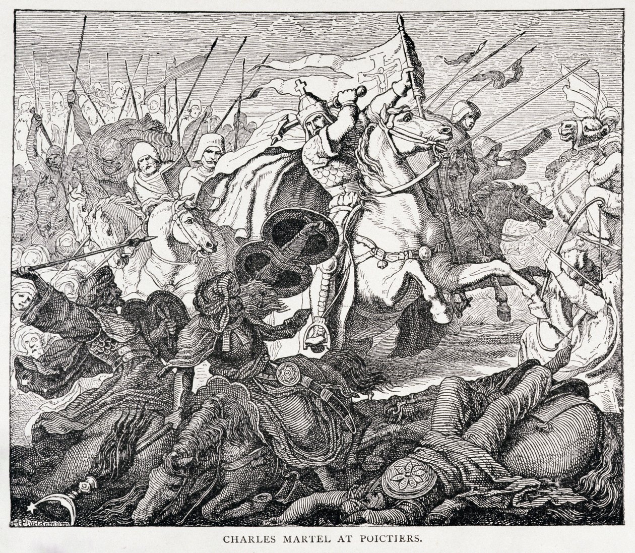 チャールズマーテル（c.688-741）、ポイティエ、フランスの歴史、エミールドボンネショー作、ウォード、ロックアンドカンパニー、ロンドン発行 作： 英語学校