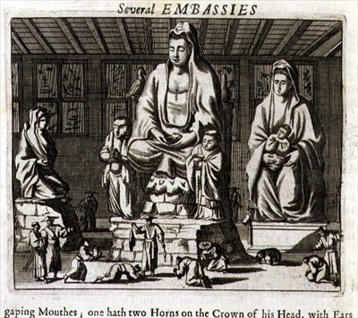 中国の偶像、駐中国大使館の説明書のイラスト 作： 英語学校