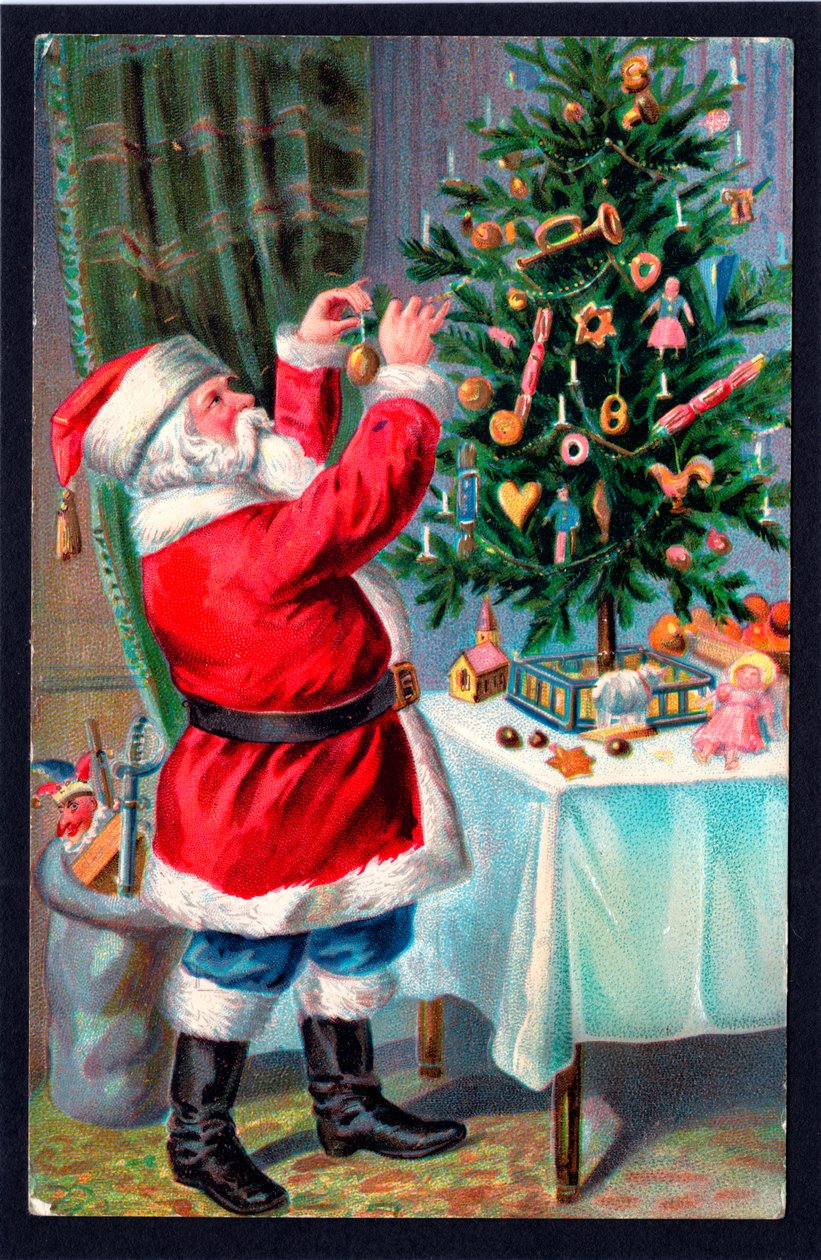 クリスマスのポストカード、1907年頃 作： 英語学校