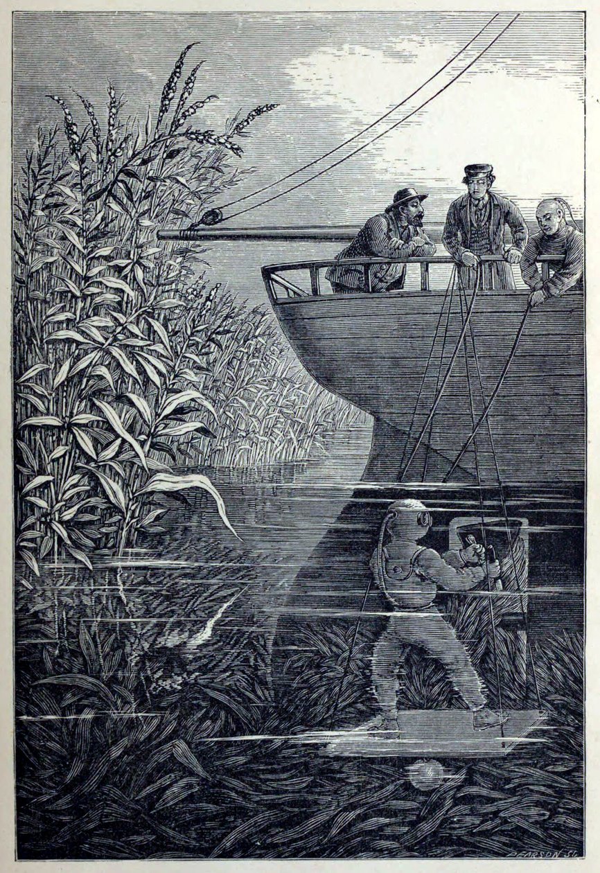 波の下からのスクリューのクリア、または深海でのダイビング、パブ。 1887年。 作： 英語学校